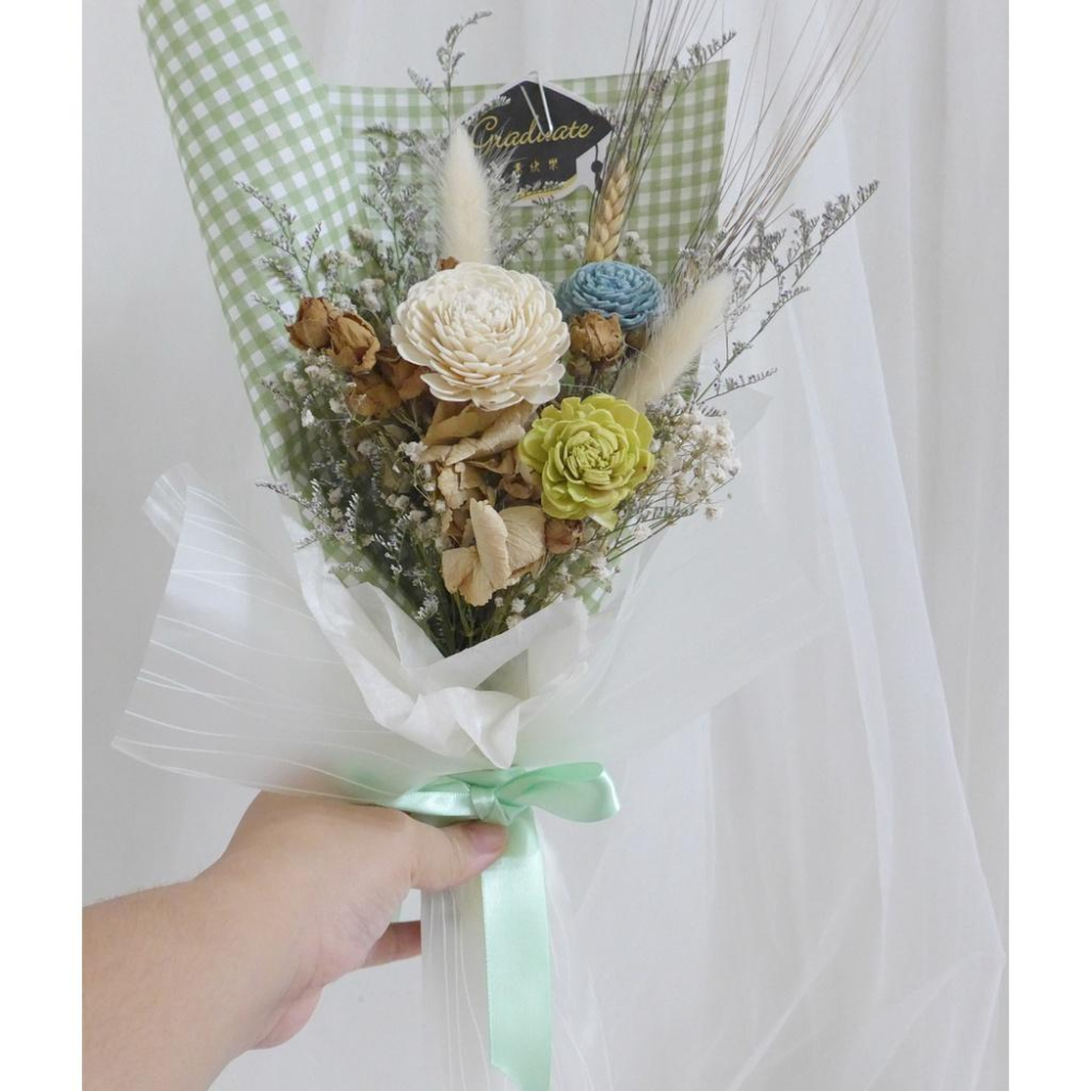 eflora |可急單客製 學士帽 畢業花束 乾燥花束 伴娘禮 婚禮小物 生日禮物 畢業乾燥花 畢業禮物 索拉擴香薰衣草-細節圖4