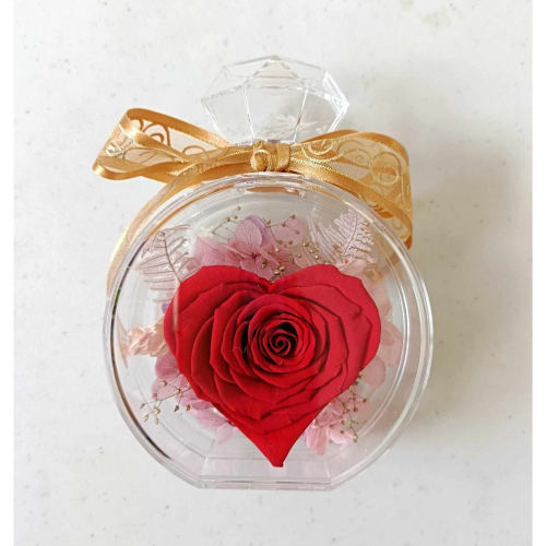 情人節禮物花束 香水瓶金莎巧克力愛心型永生玫瑰 告白求婚紀念日