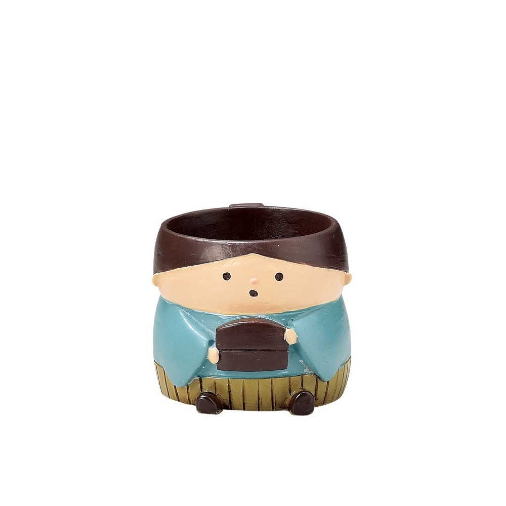 現貨招財貓愛心 日本進口花器 迷你花器 多肉盆栽 Greenhouse 樹脂花盆花器資材生日聖誕節新年開幕開運婚禮禮物-細節圖5