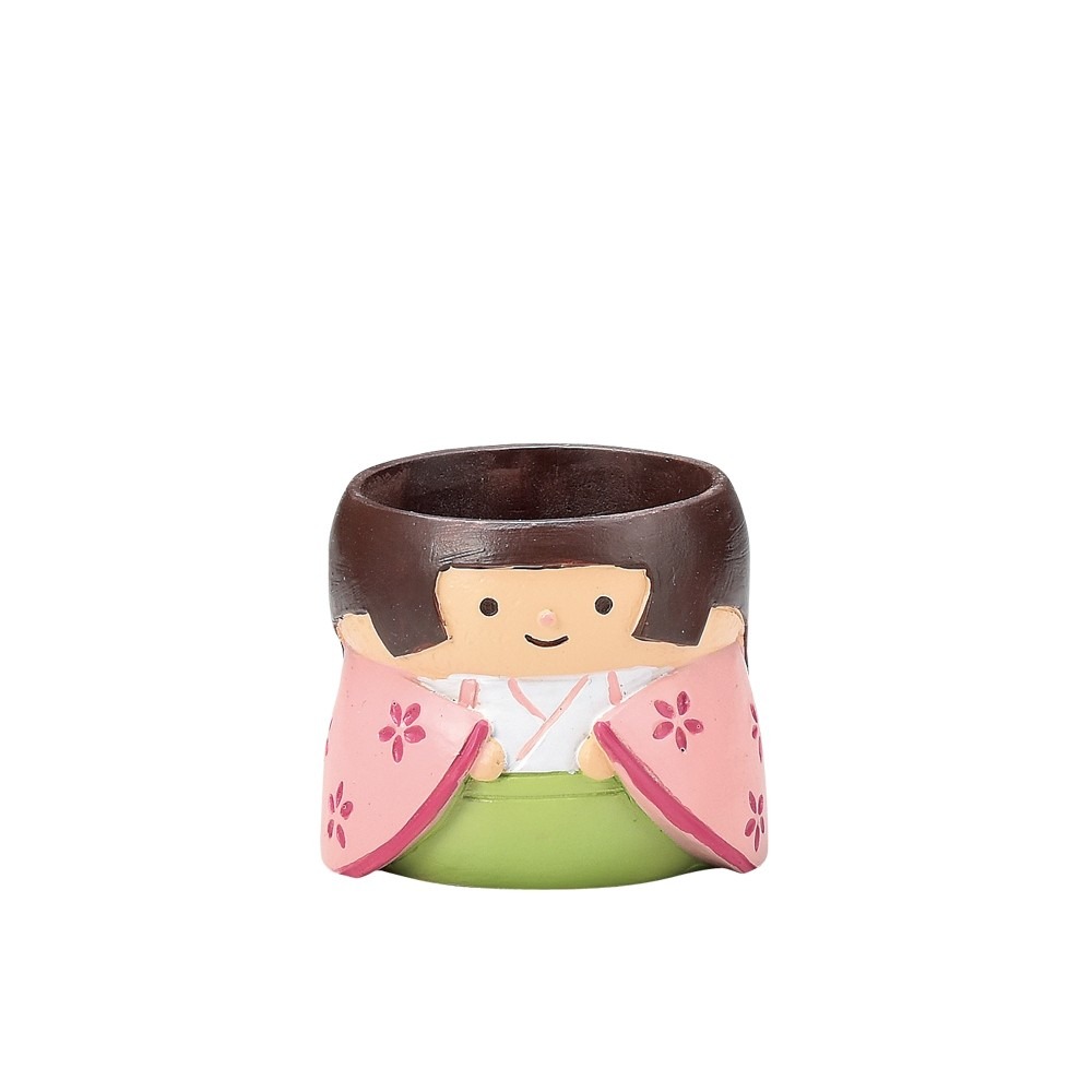 現貨招財貓愛心 日本進口花器 迷你花器 多肉盆栽 Greenhouse 樹脂花盆花器資材生日聖誕節新年開幕開運婚禮禮物-細節圖6