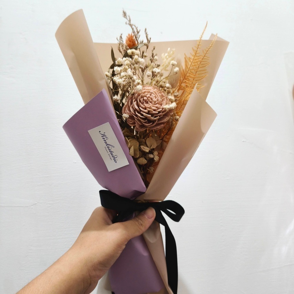 畢業花束玫瑰向日葵太陽花|新品永生花乾燥花謝師禮物SM線下取貨-細節圖4
