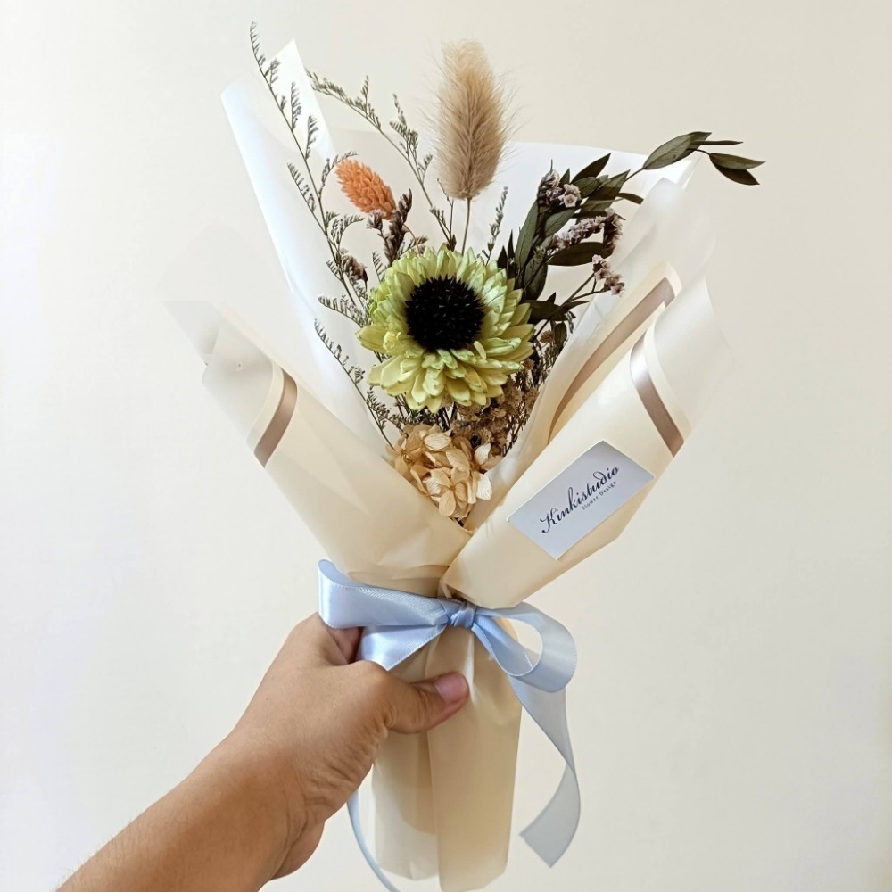 畢業花束玫瑰向日葵太陽花|新品永生花乾燥花謝師禮物SM線下取貨-規格圖7