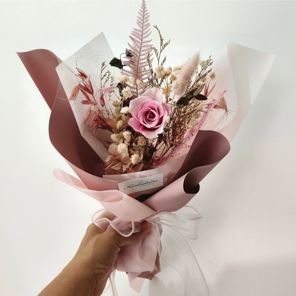 畢業花束玫瑰向日葵太陽花|新品永生花乾燥花謝師禮物SM線下取貨-規格圖7