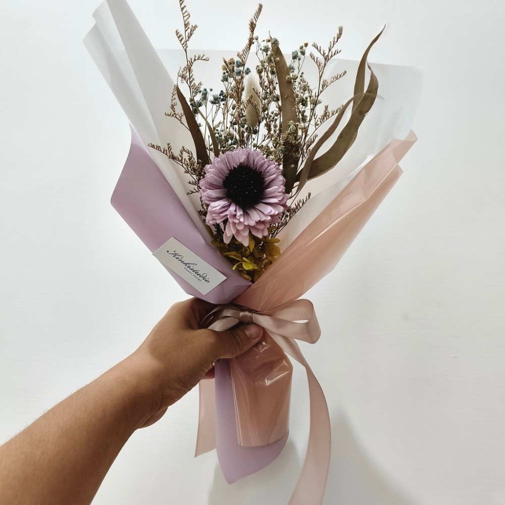 畢業花束玫瑰向日葵太陽花|新品永生花乾燥花謝師禮物SM線下取貨-規格圖7