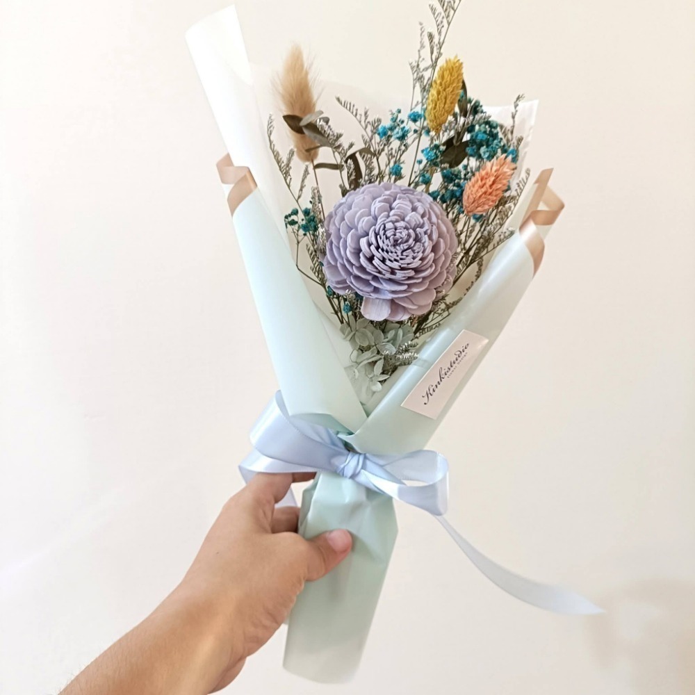 畢業花束玫瑰向日葵太陽花|新品永生花乾燥花謝師禮物SM線下取貨-規格圖7
