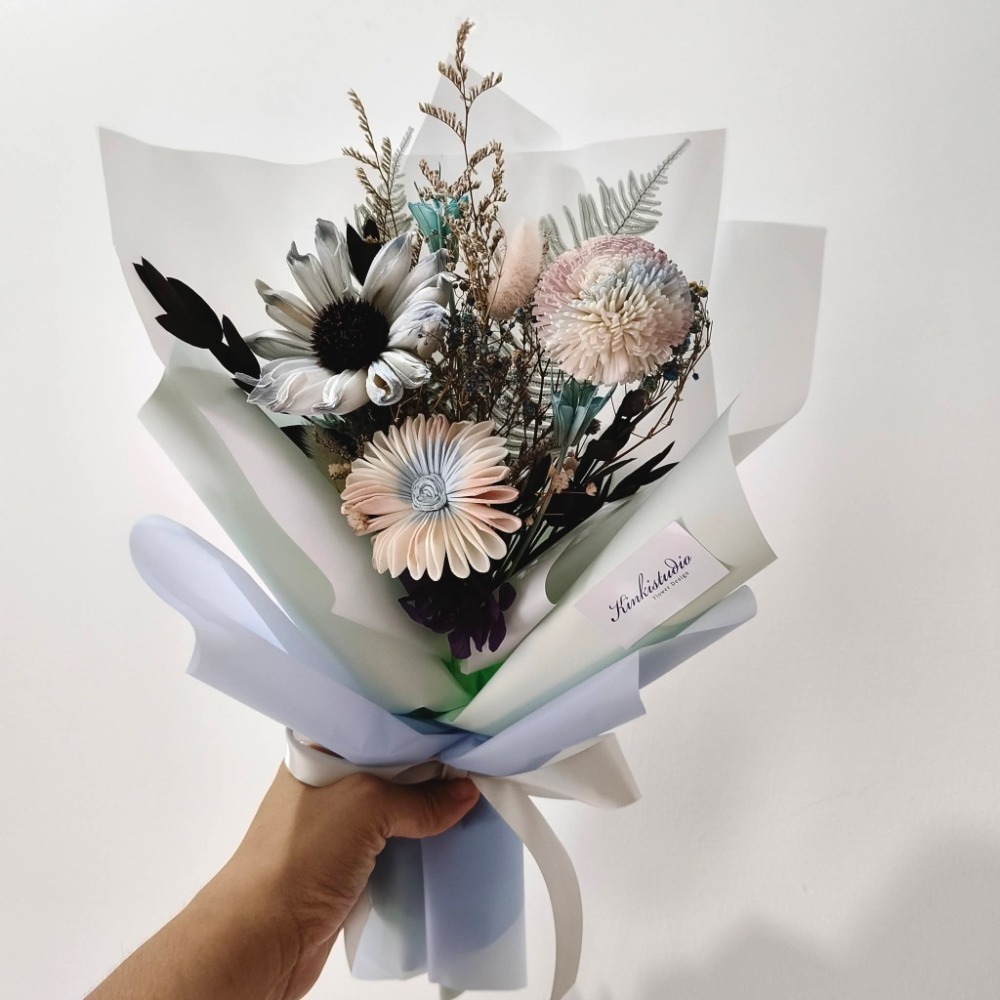 畢業花束玫瑰向日葵太陽花|新品永生花乾燥花謝師禮物SM線下取貨-規格圖7