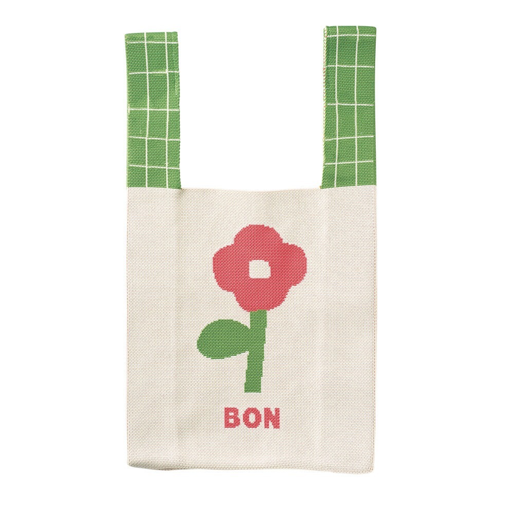 選品｜日本green house針織包清新自然 刺繡單肩包肩背包手提包刺繡品針織包 母親節禮物花束聖誕交換禮物-規格圖4