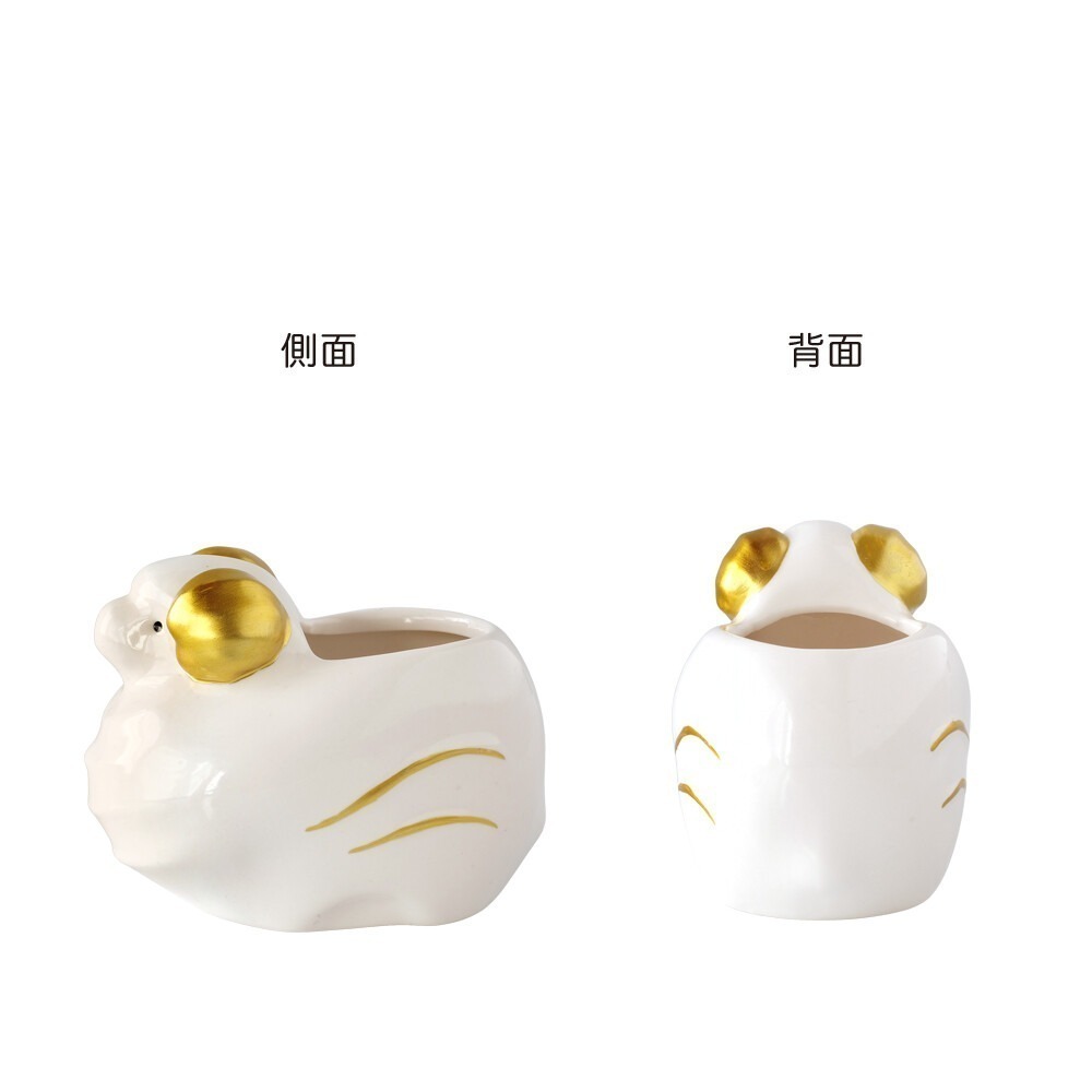 日本進口 Green house 迷你花器多肉盆栽樹脂花盆資材 新年聖誕節羊招財貓達摩年菜生日情人節禮物永生花束-細節圖7