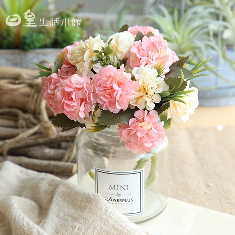 仿真花 拍照道具 仿真花束 雛菊 球菊 繡球花 拍攝道具 婚禮佈置 擺飾 裝飾 化妝品飾品拍照道具 日皇-細節圖6