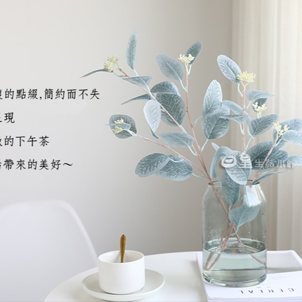 彩色尤加利葉 仿真尤加利葉 拍照道具 台灣現貨 仿真花 仿真葉子 拍攝道具 擺飾 裝飾 日皇-細節圖8