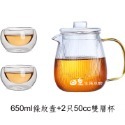 耐熱玻璃茶具 泡茶壼 花茶壼 玻璃茶壼 贈雙層杯 台灣現貨 冷水壼 加厚玻璃茶具 玻璃過濾泡茶壼 條紋泡茶壼 日皇二館-規格圖10