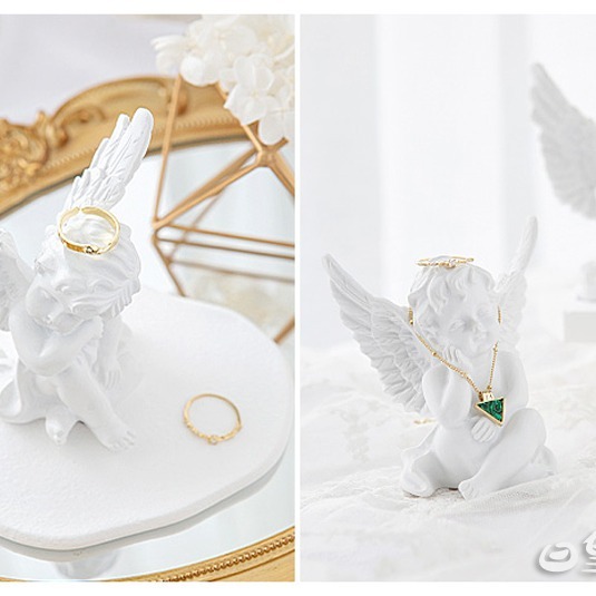 小天使雕像 展翅天使 石膏像 拍照道具 天使雕像 拍攝道具 台灣現貨 裝飾 擺飾 婚禮佈置 居家擺飾 櫥窗展示 日皇二館-細節圖5