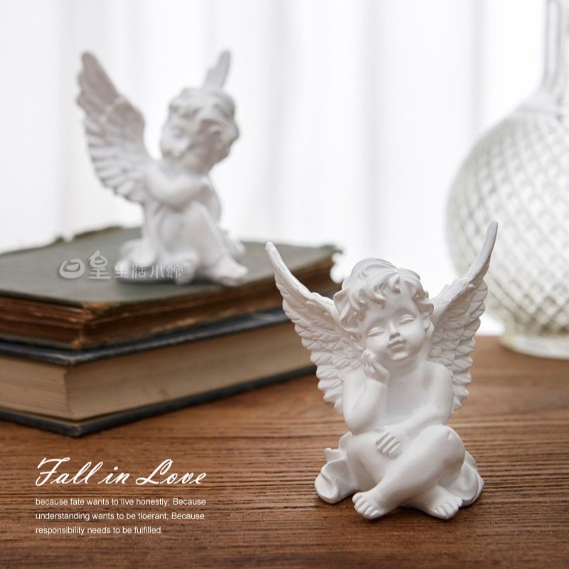 小天使雕像 展翅天使 石膏像 拍照道具 天使雕像 拍攝道具 台灣現貨 裝飾 擺飾 婚禮佈置 居家擺飾 櫥窗展示 日皇二館-細節圖7