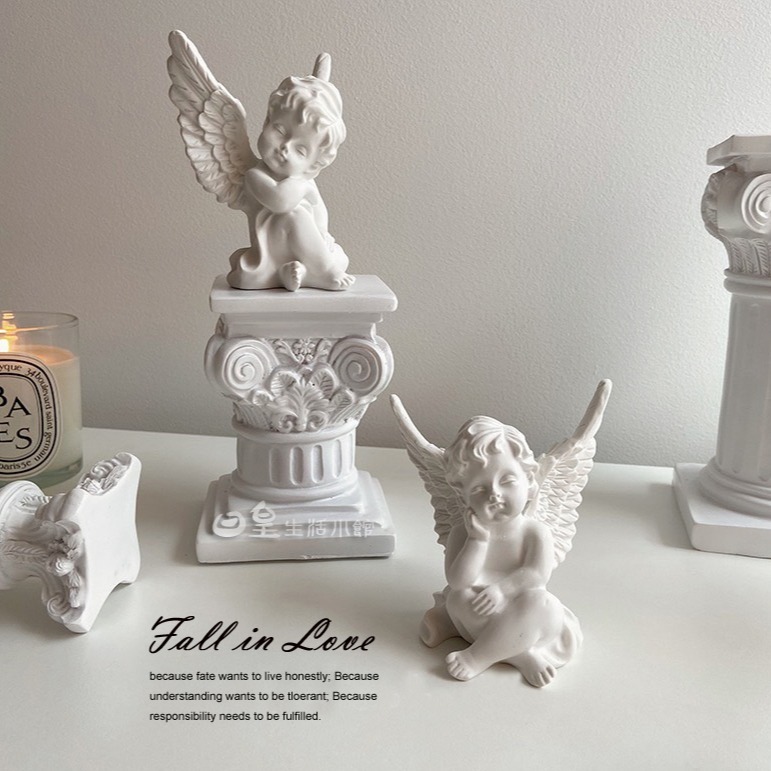 小天使雕像 展翅天使 石膏像 拍照道具 天使雕像 拍攝道具 台灣現貨 裝飾 擺飾 婚禮佈置 居家擺飾 櫥窗展示 日皇二館-細節圖8