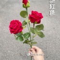 仿真玫瑰花 玫瑰花 拍照道具 仿真花 三頭玫瑰花 絨布玫瑰花 婚禮佈置 拍攝道具 擺飾 裝飾 佈置 台灣現貨 日皇-規格圖11