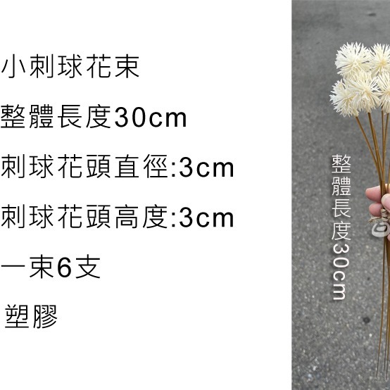 小刺球花束 仿真花束 拍照道具 仿真花 仿真植物 台灣現貨 婚禮佈置 拍攝道具 擺飾 裝飾 房間佈置 日皇二館-細節圖3