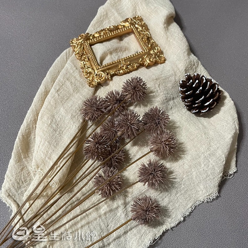 小刺球花束 仿真花束 拍照道具 仿真花 仿真植物 台灣現貨 婚禮佈置 拍攝道具 擺飾 裝飾 房間佈置 日皇二館-細節圖9