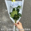 仿真高檔玫瑰花 仿真玫瑰花 拍照道具 藍色玫瑰花 仿真花束 冰藍玫瑰 拍攝道具 婚禮佈置 擺飾 房間裝飾 捧花 日皇-規格圖8