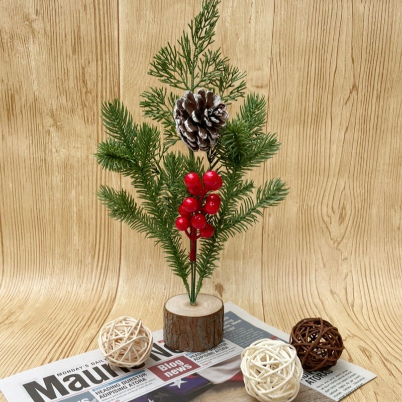 仿真乾燥花 仿真花束 拍照道具 聖誕樹 仿真綠植 拍攝道具 婚禮佈置 擺飾 房間裝飾 日皇二館-細節圖4