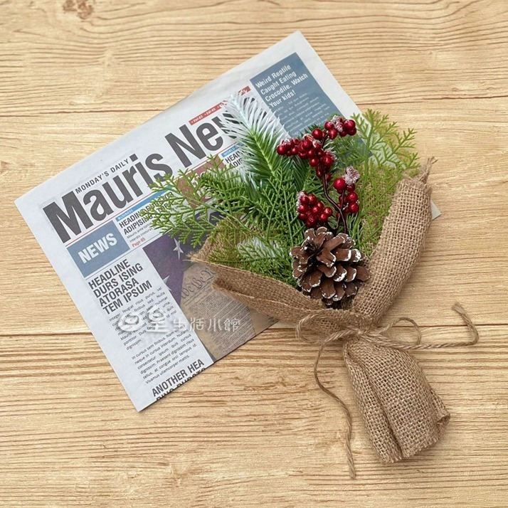 仿真乾燥花 仿真花束 拍照道具 聖誕樹 仿真綠植 拍攝道具 婚禮佈置 擺飾 房間裝飾 日皇二館-細節圖6