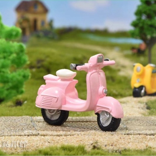 摩托車公仔 復古摩托車 復古達可達 小機車 拍照道具 摩托車擺飾 盆栽造景 微景觀造景公仔擺飾 台灣現貨 日皇二館-細節圖6