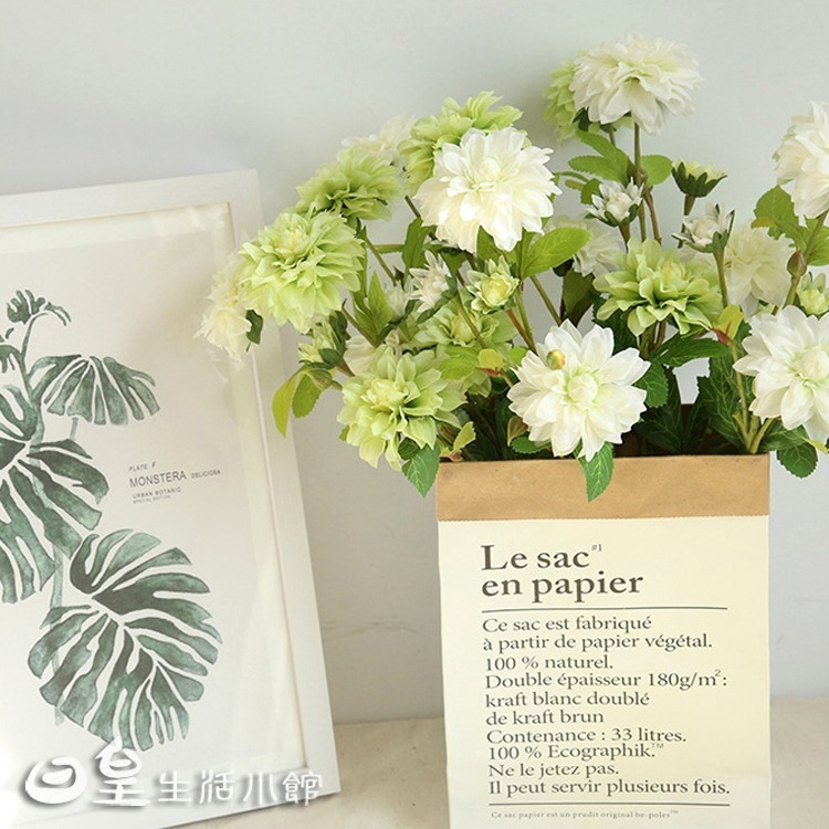 仿真花 拍照道具 大麗花 仿真花束 雛菊 台灣現貨 拍攝道具 婚禮佈置 擺飾 裝飾 化妝品飾品拍照道具 日皇二館-細節圖4