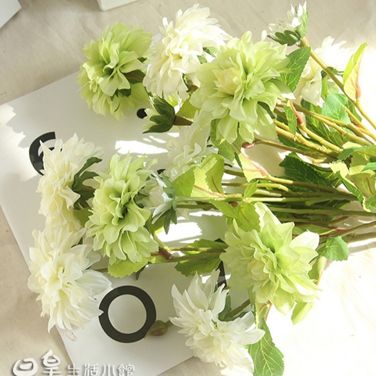 仿真花 拍照道具 大麗花 仿真花束 雛菊 台灣現貨 拍攝道具 婚禮佈置 擺飾 裝飾 化妝品飾品拍照道具 日皇二館-細節圖6