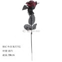 哥特風黑色玫瑰 復古風黑色系玫瑰 黑玫瑰 拍照道具 玫瑰花束 仿真玫瑰 仿真花 玫瑰花 拍攝道具 擺飾 裝飾 日皇二館-規格圖9