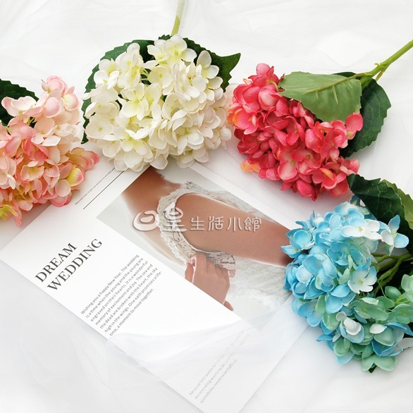 拍照道具 仿真花 綉球花 繡球花 仿真花束 拍攝道具 蒲公英 球菊 婚禮佈置 擺飾 裝飾 化妝品飾品拍照道具 日皇-細節圖6