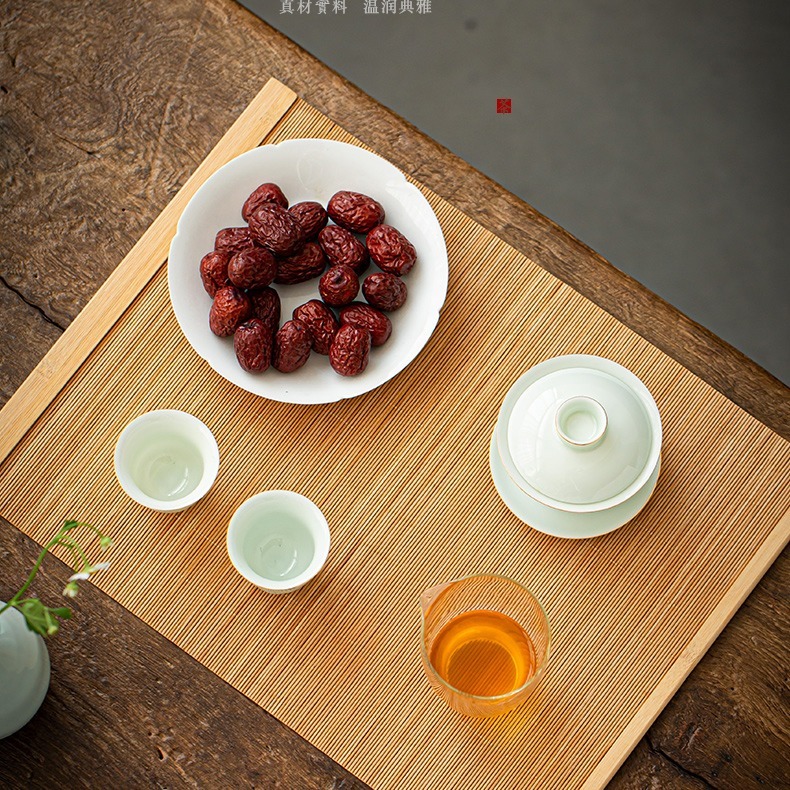 茶席 手工竹簾 拍照道具 泡茶用具 茶席 竹席 竹墊 茶道 泡茶墊 餐墊 桌墊 攝影道具 日皇-細節圖6