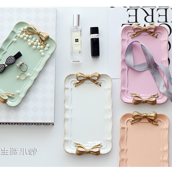 拍照道具 飾品收納盤 托盤 飾品展示盤 蝴蝶結收納盤 裝飾盤 首飾盤 點心盤 收納盤 日皇-細節圖4