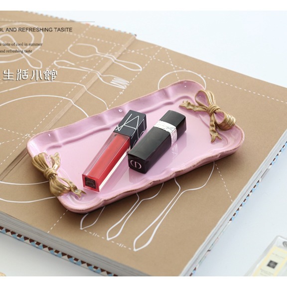 拍照道具 飾品收納盤 托盤 飾品展示盤 蝴蝶結收納盤 裝飾盤 首飾盤 點心盤 收納盤 日皇-細節圖7