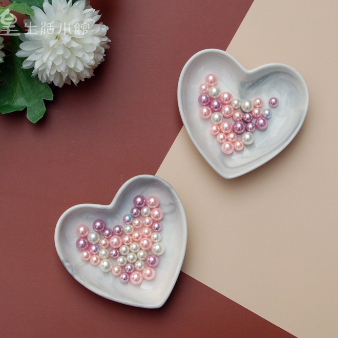 大理石收納盤 拍照道具 大理石紋餐具 心型首飾收納盤 工業風置物盤 大理石首飾盤 大理石盤子 碟子 日皇二館-細節圖3