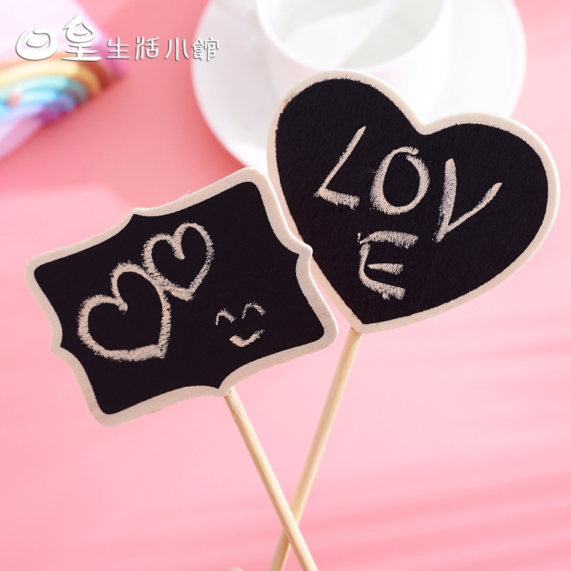 造型小黑板 桌面立式小黑板 拍照道具 留言板 標示牌 備忘錄 桌號牌 園藝造景 婚禮佈置 餐廳擺飾 日皇-細節圖5