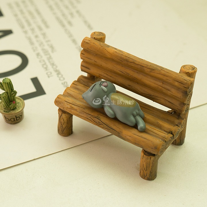 仿真木頭椅 小椅子 樹樁長椅 拍照道具 微景觀造景擺飾 櫥窗擺飾 裝飾小物 DIY 婚禮佈置 療癒 禮物 日皇-細節圖5