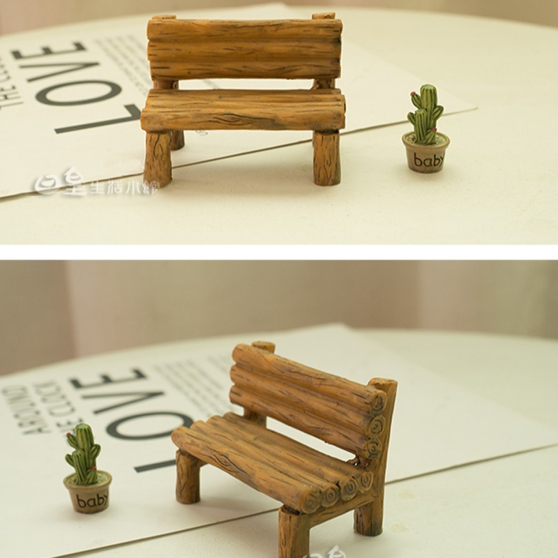 仿真木頭椅 小椅子 樹樁長椅 拍照道具 微景觀造景擺飾 櫥窗擺飾 裝飾小物 DIY 婚禮佈置 療癒 禮物 日皇-細節圖9