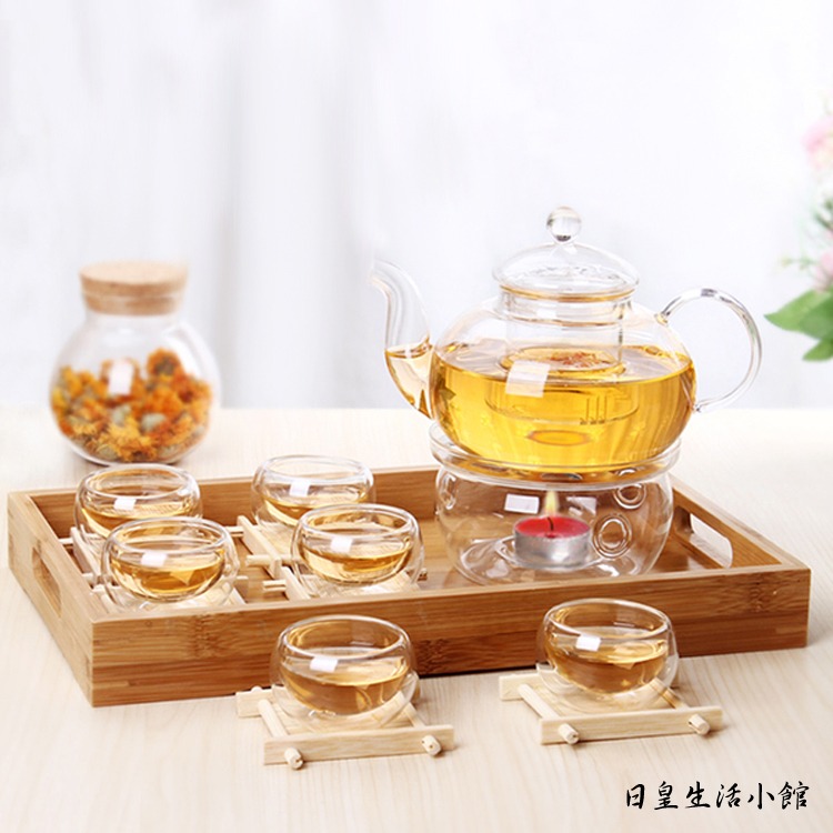 玻璃茶壺加熱底座 溫茶器 手工耐熱玻璃暖茶器 保温底座 茶壼加熱器 日皇-細節圖7