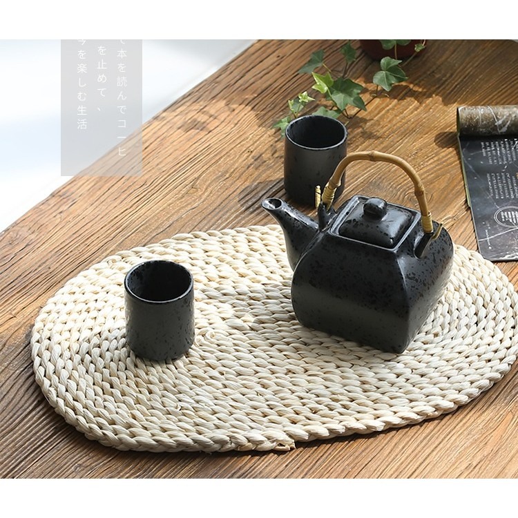 日式草編餐墊 草編圓墊 拍照背景 拍照道具 隔熱墊 杯墊 無印良品 ins 拍攝背景 現貨 日皇-細節圖5