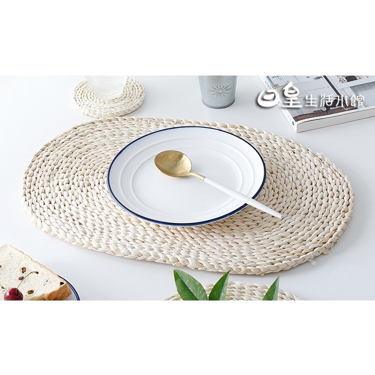 日式草編餐墊 草編圓墊 拍照背景 拍照道具 隔熱墊 杯墊 無印良品 ins 拍攝背景 現貨 日皇-細節圖8