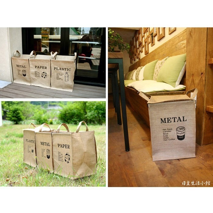 棉麻家居收納盒 收納桶 收納袋 儲物桶 簡約復古棉麻洗衣籃 日皇-細節圖9