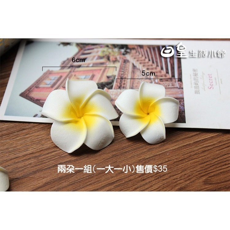 雞蛋花 仿真花 拍照道具 拍攝道具 現貨 裝飾 擺飾 婚禮佈置 飾品DIY 園藝佈置 配件 教學道具 日皇-細節圖2