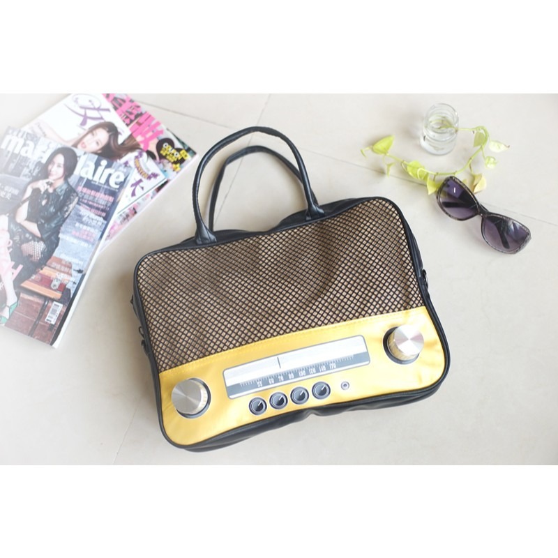 設計師款 新款復古創意造型包 立體收音機造型包 單肩包斜挎斜背斜肩側背包手提包 日皇-細節圖9