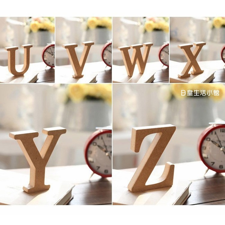 DIY木質英文字母 Zakka 拍照道具 婚禮小物 家居婚慶裝飾擺設 日皇-細節圖7