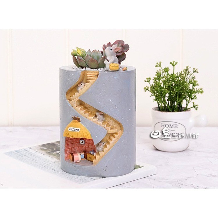 刺蝟 筆筒 可愛動物盆器 多肉植物盆栽 拍照道具 DIY公仔擺飾 微景觀造景 創意禮物 療癒 辦公室小物 日皇-細節圖8