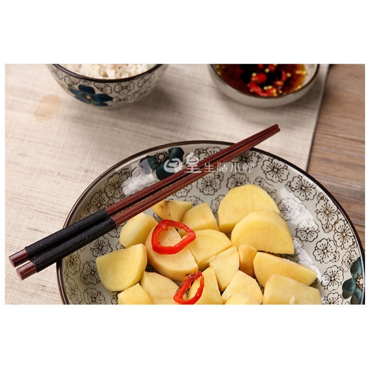 筷子 木質筷子 環保餐具 手工绑線天然木筷 鐵木筷 zakka 日式和風木質餐具組 日皇-細節圖7