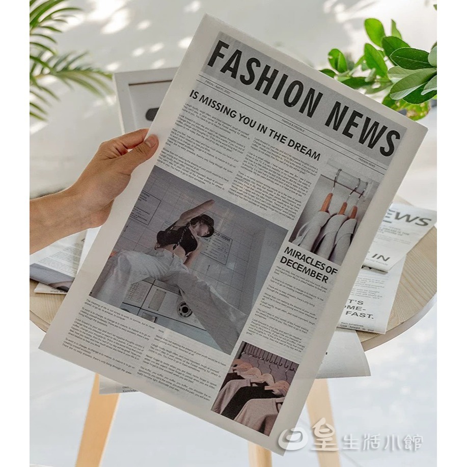 拍照道具 英文報紙 時尚雜風格 美式雙面報紙 拍照背景 拍攝道具 網美照必備 拍照裝飾擺件 直播道具 日皇-細節圖2