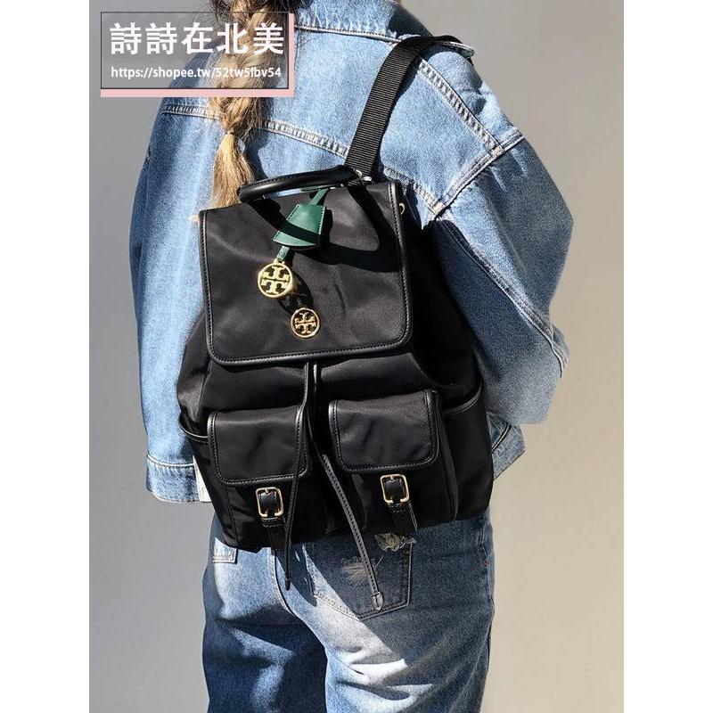 詩詩精品 Tory Burch 包包 後背包 雙肩包 Virginia尼龍帆布防水肩背包 書包 學院包 側背包 手提包-細節圖2