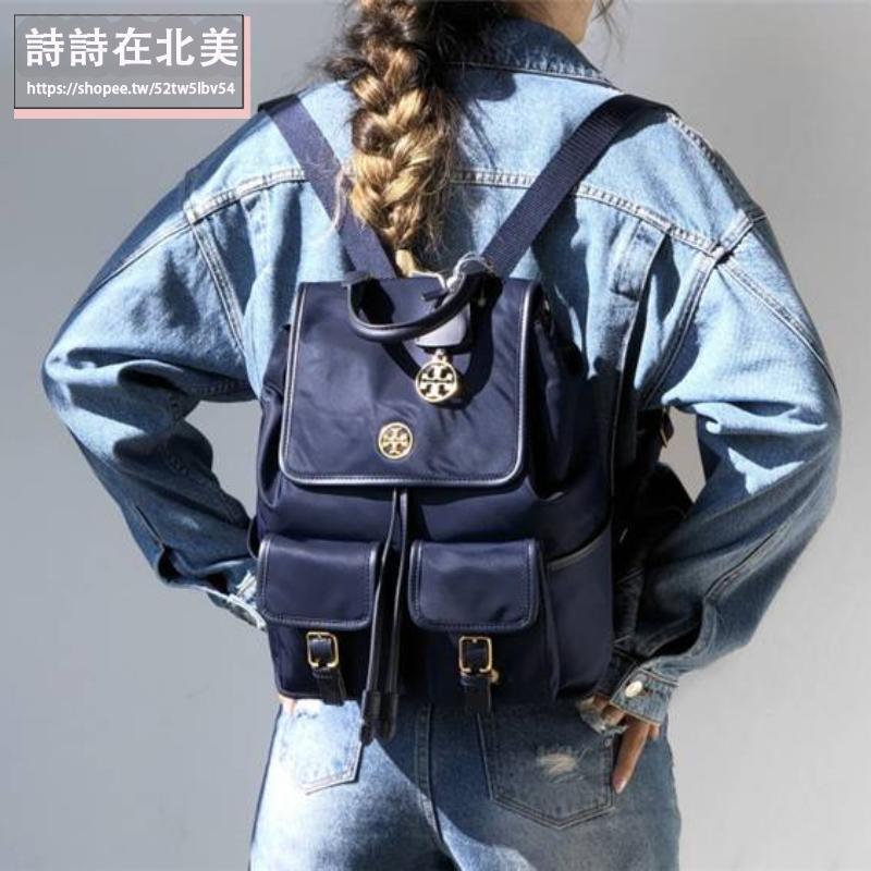 詩詩精品 Tory Burch 包包 後背包 雙肩包 Virginia尼龍帆布防水肩背包 書包 學院包 側背包 手提包-細節圖3