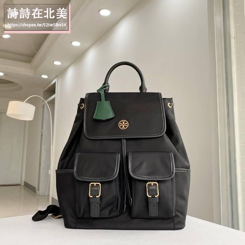 詩詩精品 Tory Burch 包包 後背包 雙肩包 Virginia尼龍帆布防水肩背包 書包 學院包 側背包 手提包-細節圖4