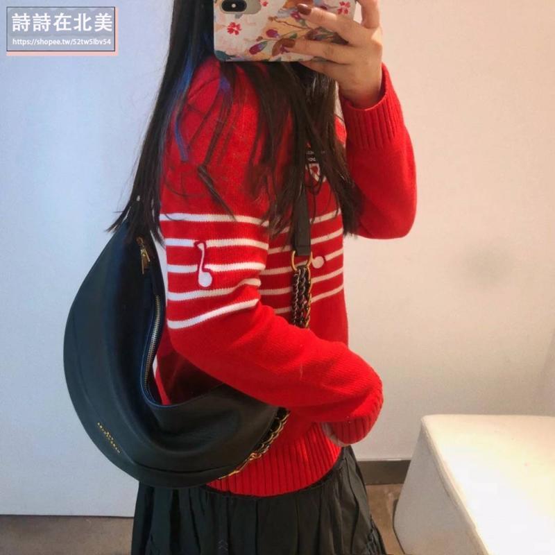 詩詩精品店 mj 包 側背包 胸包 肩背包 手提包 單肩包 mj相機包 月牙包 鏈條包 時尚百搭 荔枝紋真皮女包 腋下包-細節圖8